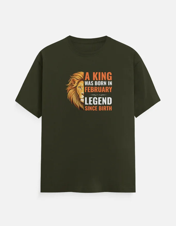 A King Was Born in February T-Shirt