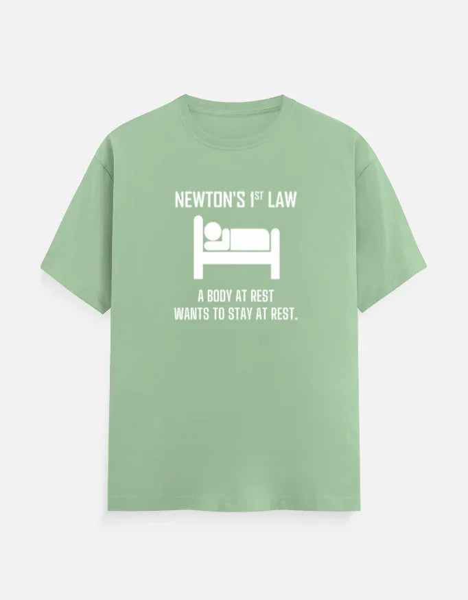newton's first law Physics T-Shirt The Shophaul Designs