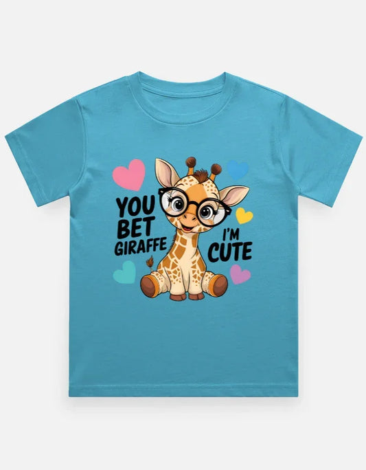 Kids Looking Cute Giraffe T-Shirt