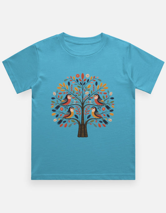 Kids Folk Art Tree T-Shirt