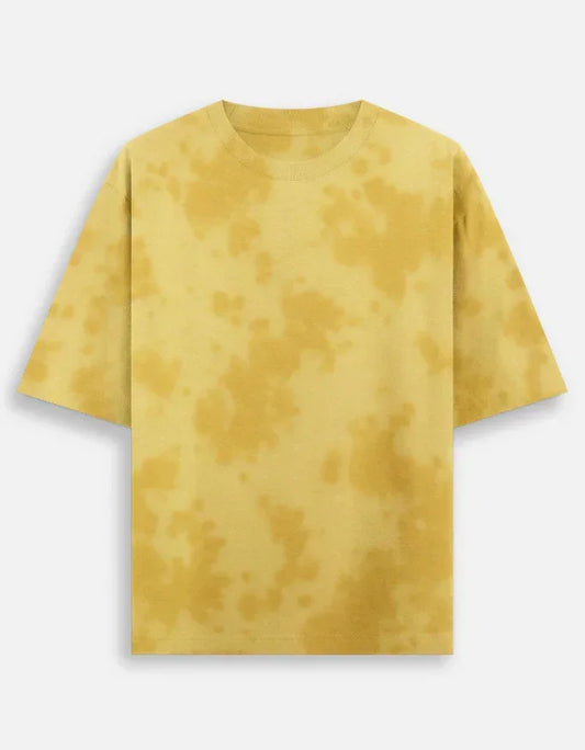 Unisex Tie Dye Oversized T-Shirt Combo (Yellow)