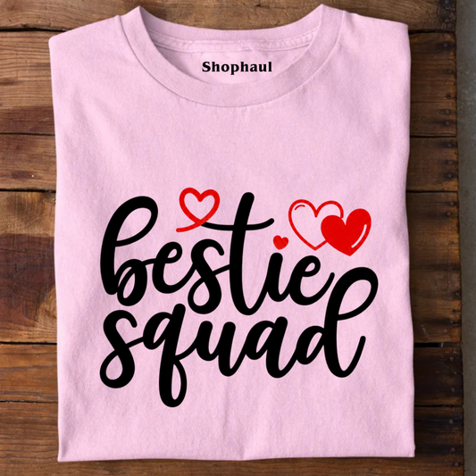 Bestie Squad T-Shirt Bestie Squad T-Shirt - Light Baby Pink / S