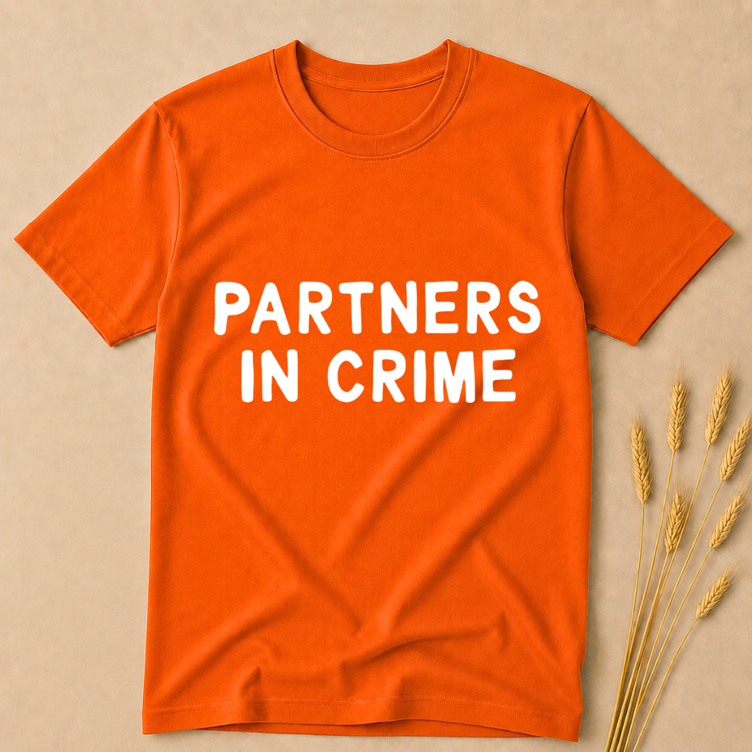 Partners in Crime Friends T-Shirt Partners in Crime Friends T-Shirt - Orange / S