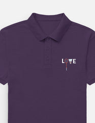 Badminton Polo T-Shirt with Name and Number (back print)
