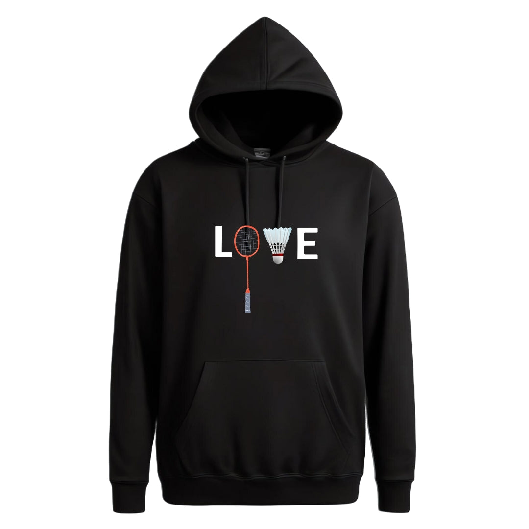 Unisex Love Badminton Hoodie