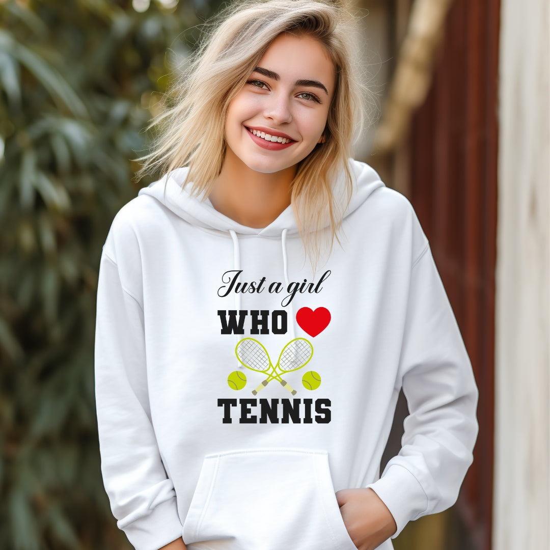 Unisex Just a Girl Who Love Tennis Hoodie