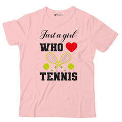 Kids Just a Girl who Loves Tennis T-Shirt
