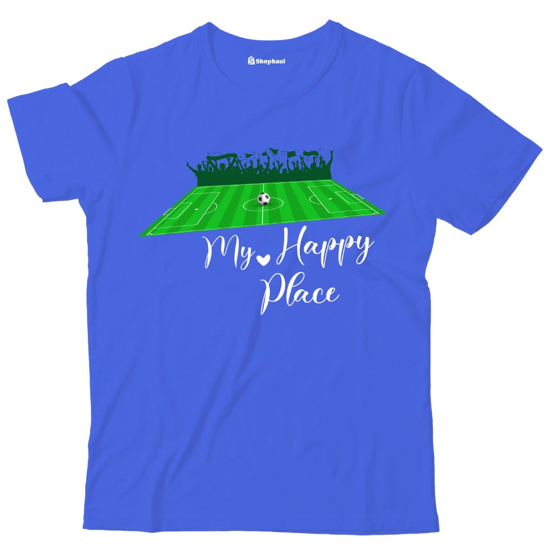 Kids My Happy Place Football T-Shirt