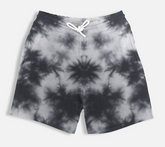 Unisex Tie Dye Shorts - White Black