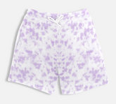Unisex Tie Dye Shorts - White Lavender
