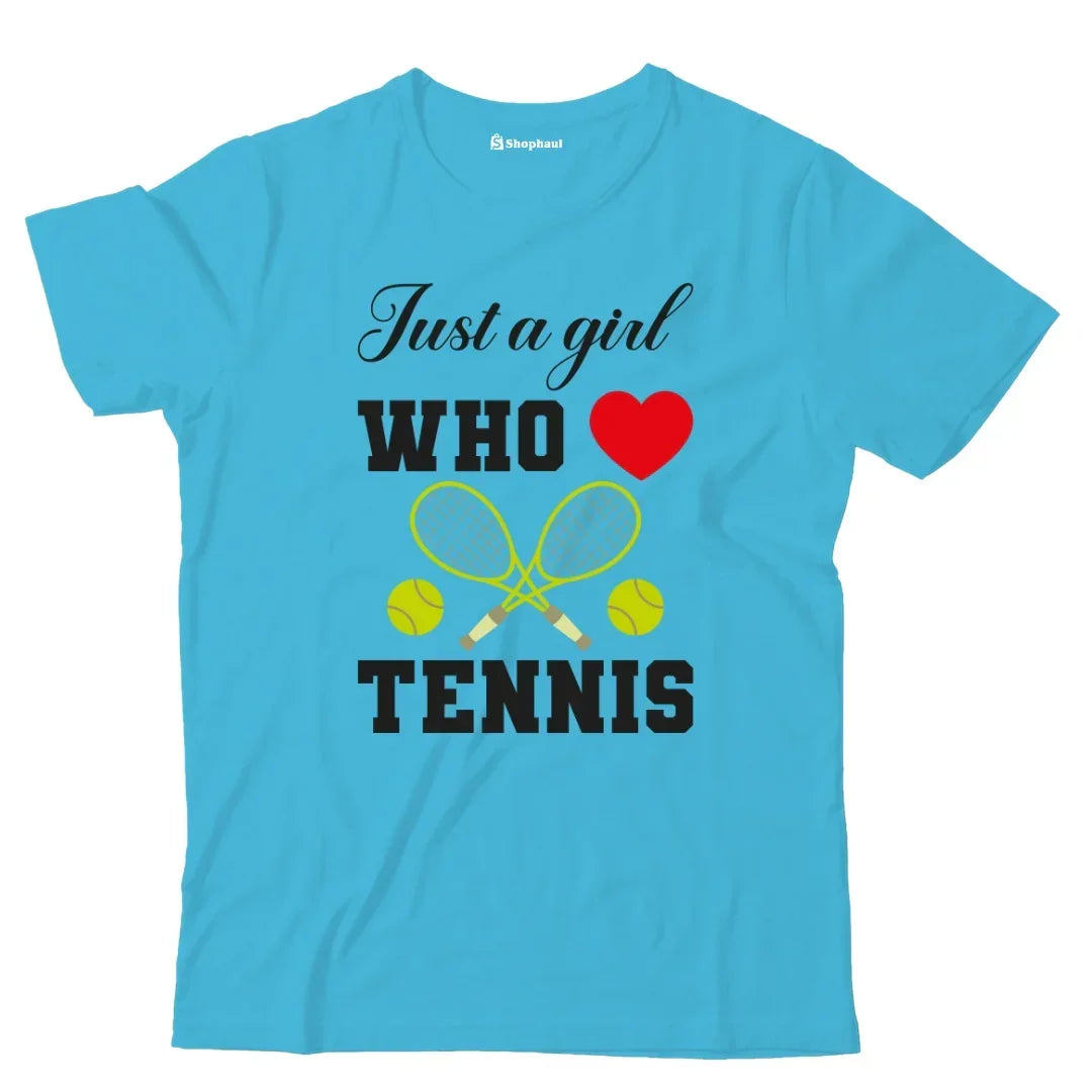 Kids Just a Girl who Loves Tennis T-Shirt