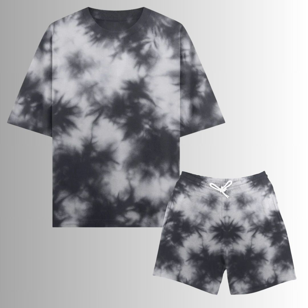 Unisex Tie Dye Oversized T-Shirt Combo (Yellow)