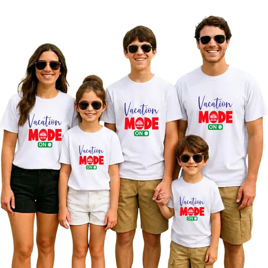 Family Holiday T-Shirt - White / S family travel tshirt,travel tshirt for friends,vacation mode on,vacation mode tshirt
