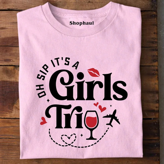 Girls Trip group T-Shirt for vacation - Light Baby Pink / XS girl travel, girl trip, girls trip, women trip, women's trip