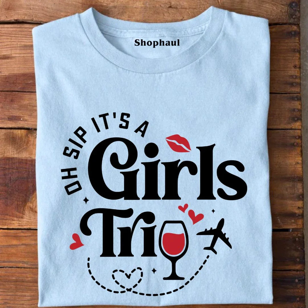 Girls Trip group T-Shirt for vacation - Baby Blue / XS girl travel, girl trip, girls trip, women trip, women's trip