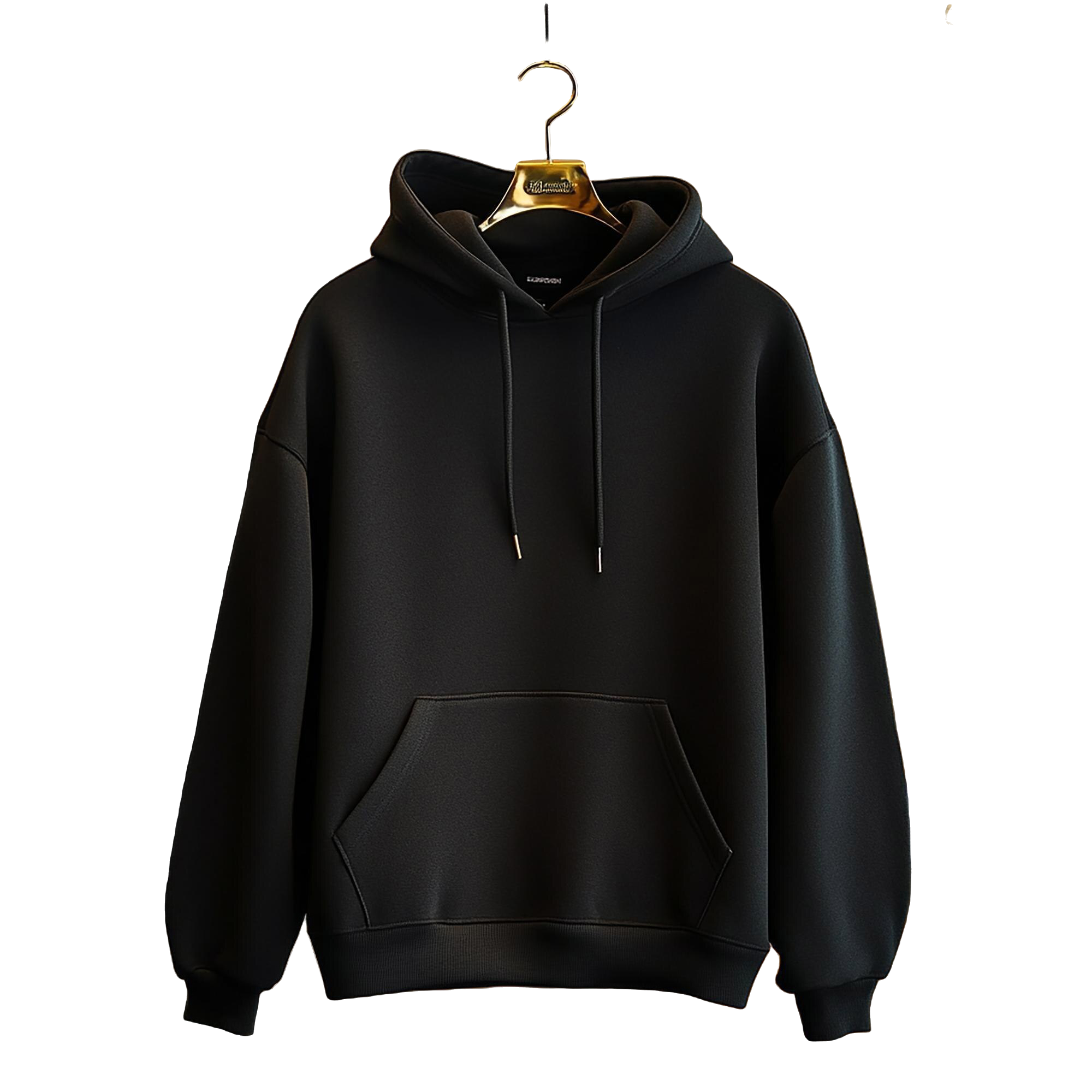 Unisex Plain Hoodie Black
