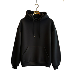 Unisex Plain Hoodie Black