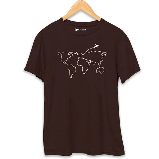 World Travel T-Shirt - Black / S group tshirt design for friends,group tshirt for vacation,travel,travel tshirt for family,travel tshirt for friends,travel tshirts for group