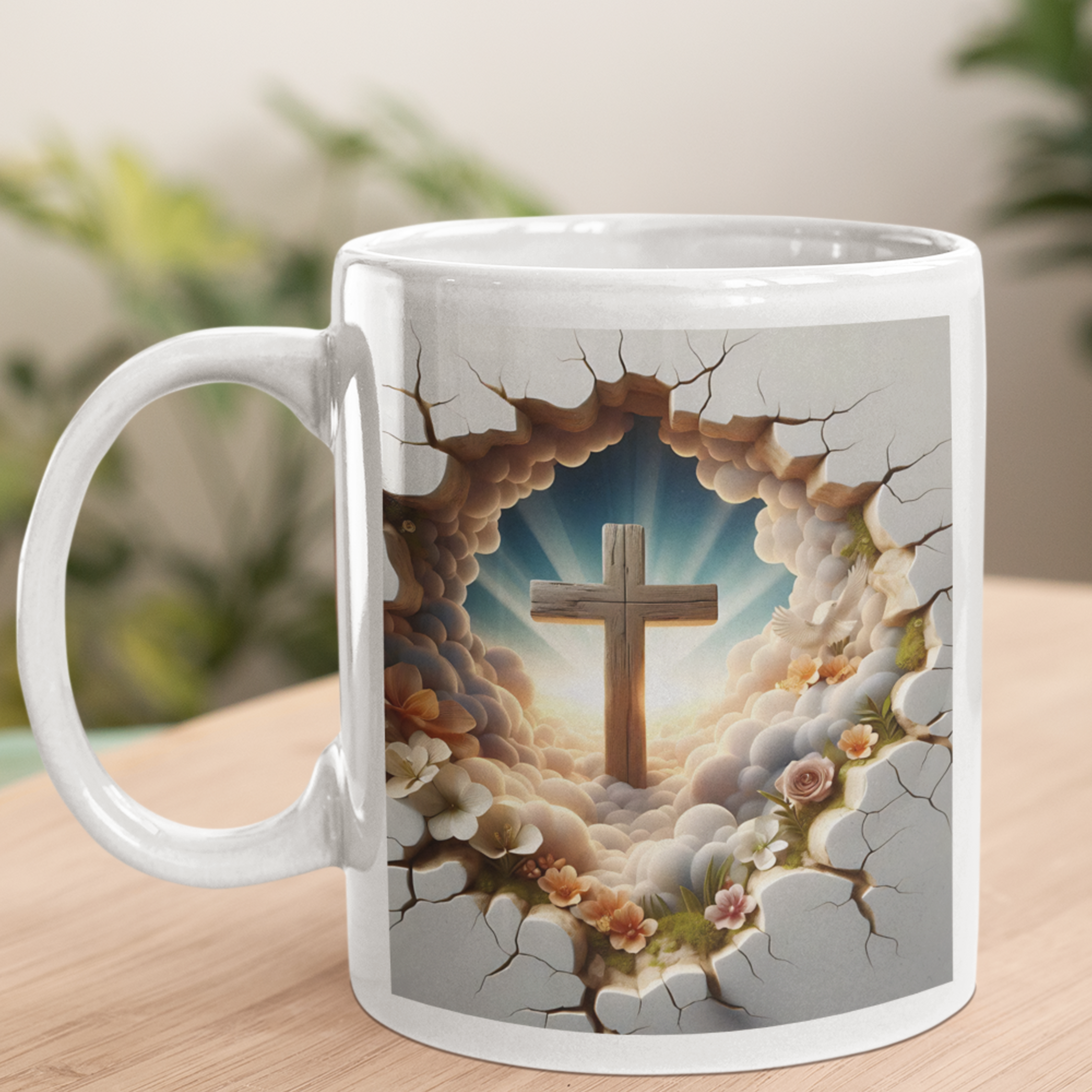 3D Jesus white Mug