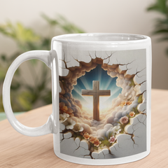 3D Jesus white Mug