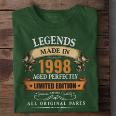 Legends made in 1998 Birthday T-Shirt