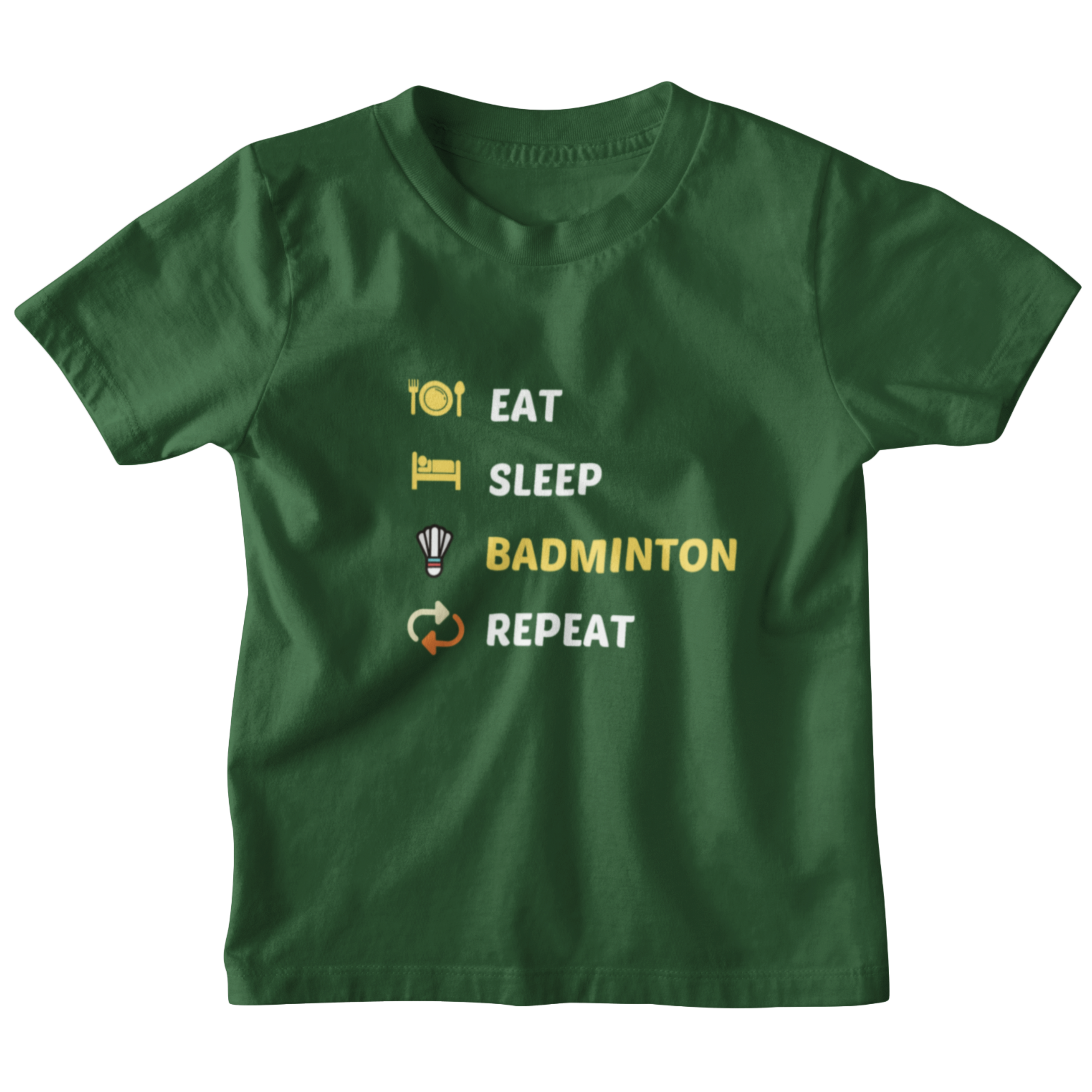 Kids Eat Sleep Badminton T-Shirt