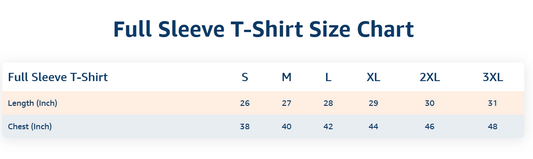 White Full Sleeve Plain T-Shirt