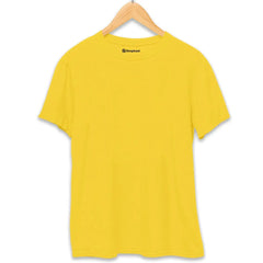 Golden Yellow Round Neck Plain T-shirt