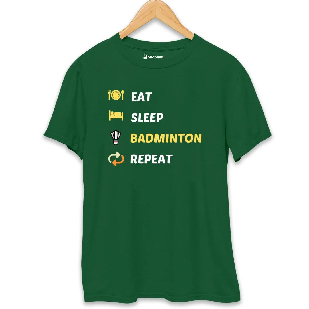 Eat Sleep Badminton T-Shirt (Clearance Sale)