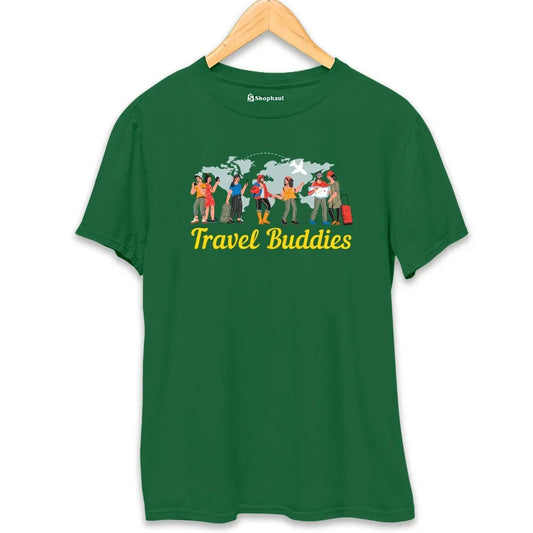 Travel Buddies T-Shirt - Black / S group tshirt design for friends,group tshirt for vacation,travel,travel tshirt for family,travel tshirt for friends,travel tshirts for group