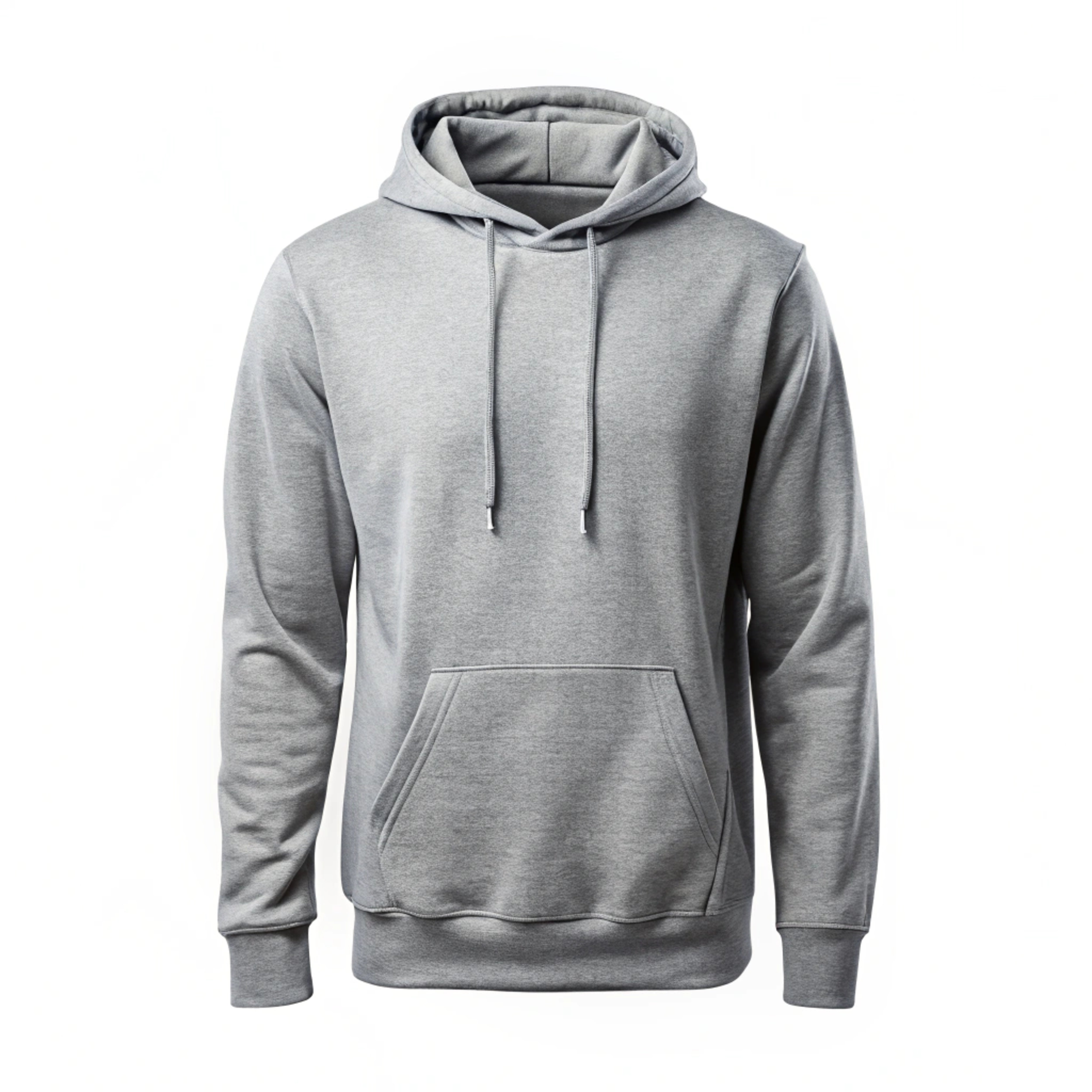 Unisex Plain Hoodie - Grey Melange