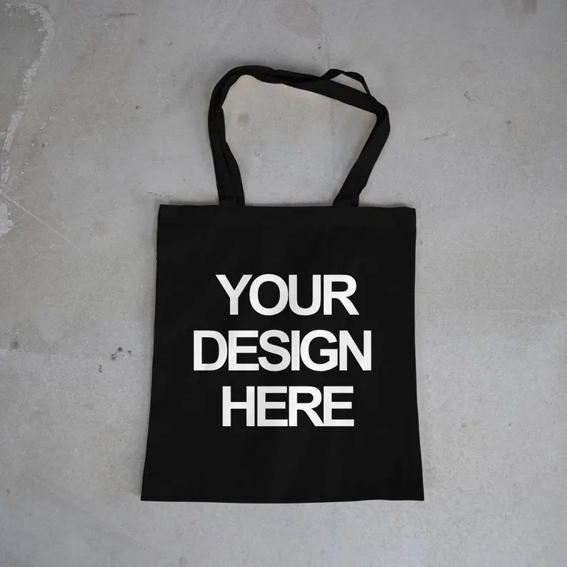 Custom/ Personalized Canvas Tote Bag Zipper