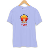 Living in the Present Moment Yoga T-Shirt Lavender-XXL