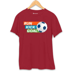 Run Kick Goal Football T-Shirt