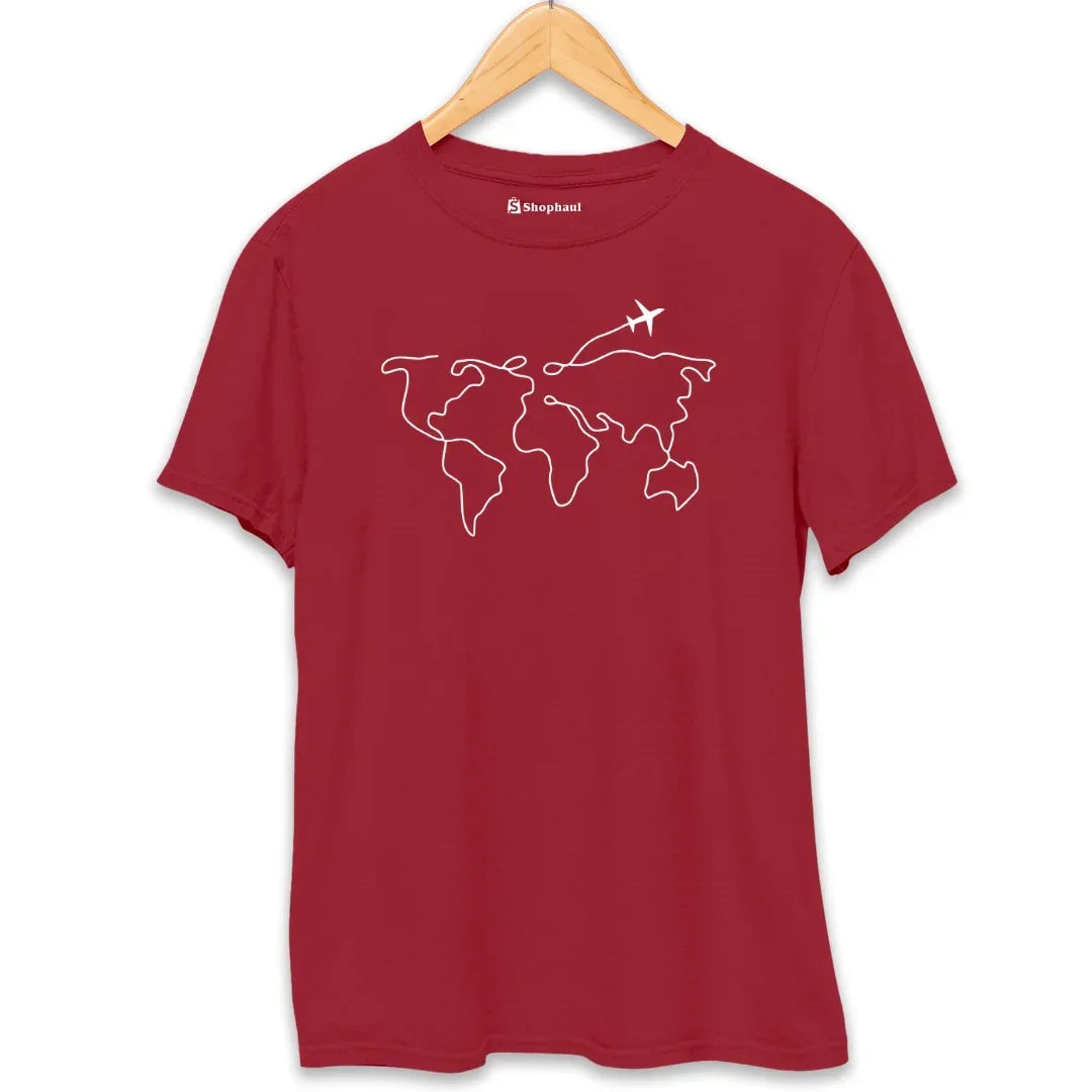 World Travel T-Shirt - Black / S group tshirt design for friends,group tshirt for vacation,travel,travel tshirt for family,travel tshirt for friends,travel tshirts for group