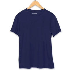 Navy Round Neck Plain T-shirt