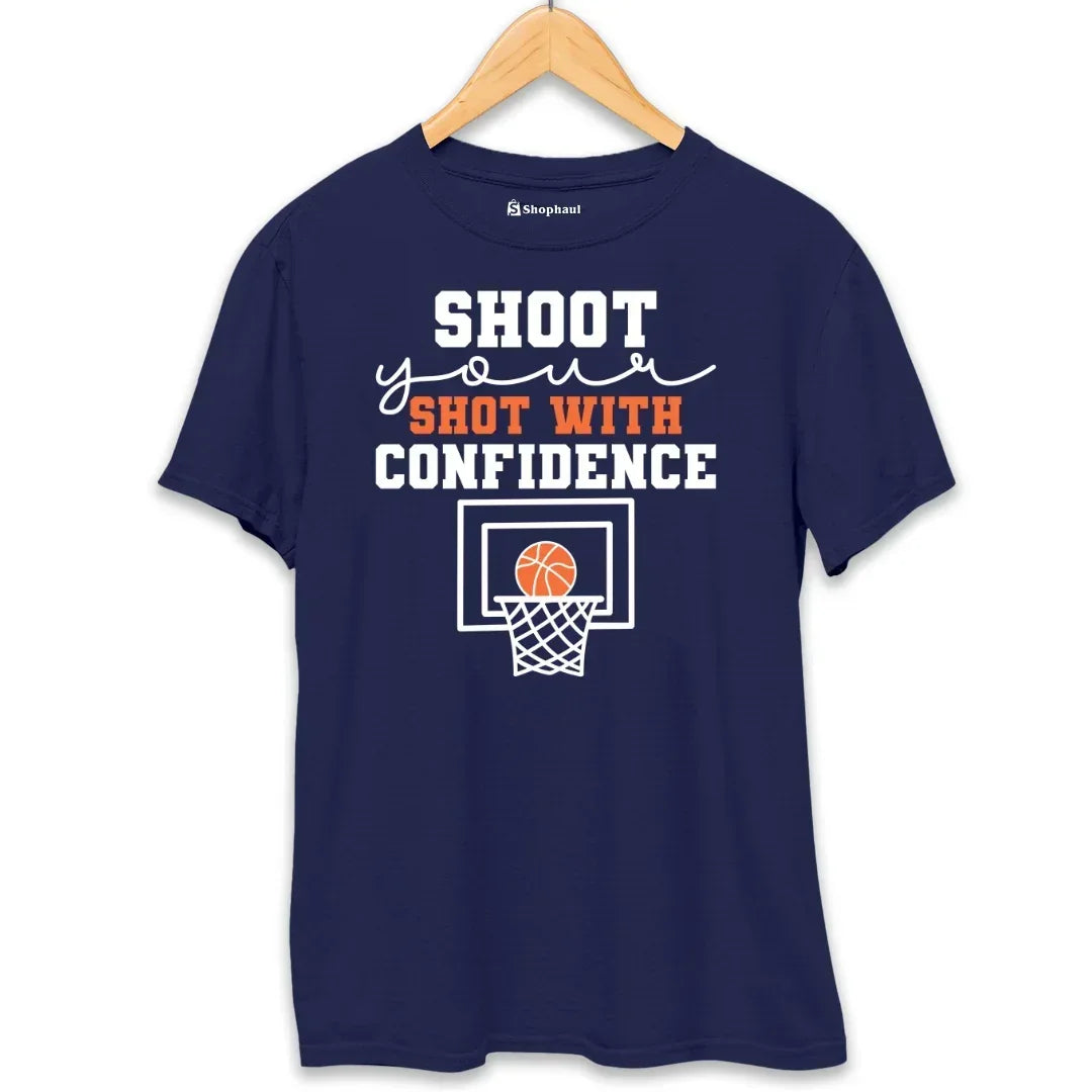 Shoot your Shot with Confidance Basketball T-Shirt (Clearance Sale)