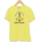 Listen to your Soul Yoga T-Shirt New-Yellow-XXL