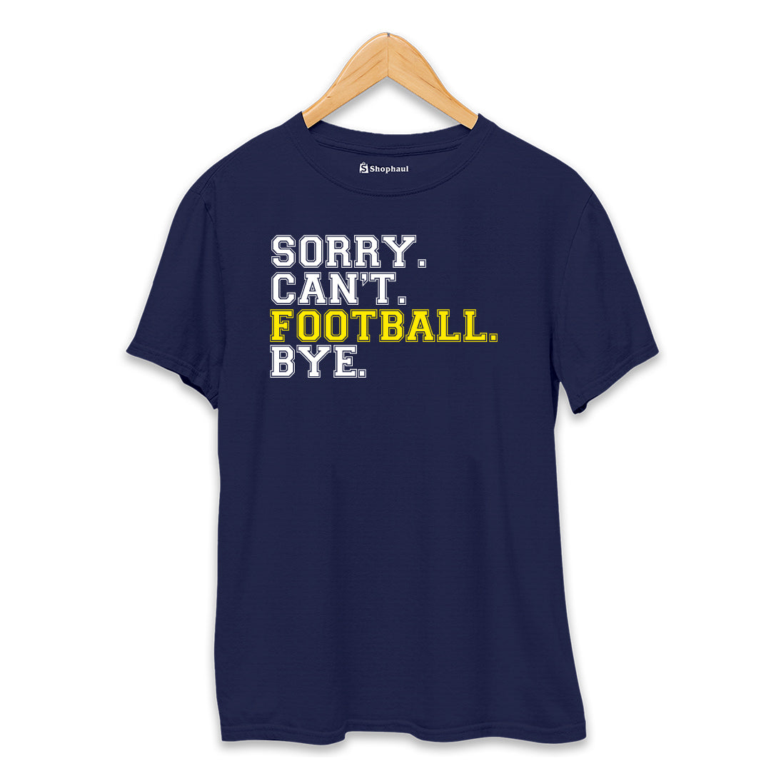 Sorry Can't Football T-Shirt Navy-Blue-XXL