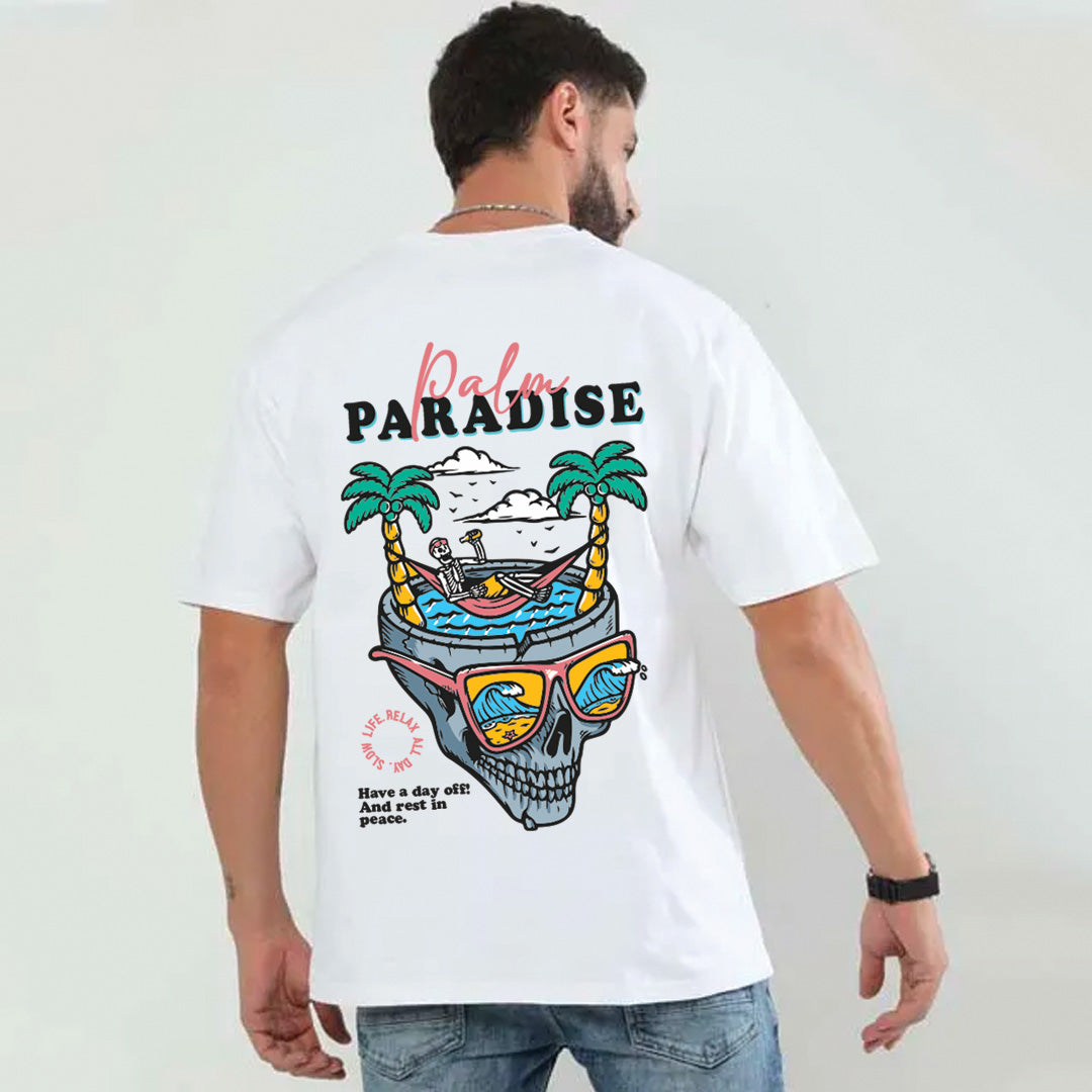 Palm Paradise Beach Oversized T-Shirt