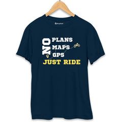 No Plans No Maps Just Ride Biker T-Shirt