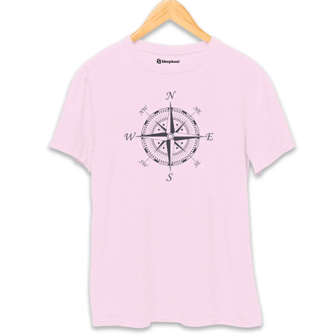 Compass Travel T-Shirt - White / S group tshirt design for friends,group tshirt for vacation,travel,travel tshirt for family,travel tshirt for friends,travel tshirts for group
