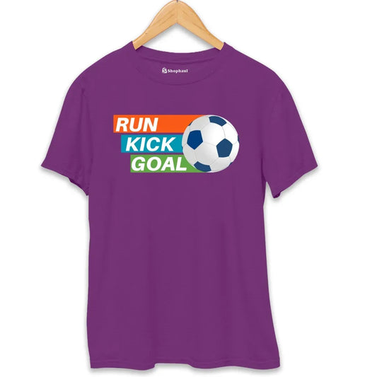 Run Kick Goal Football T-Shirt