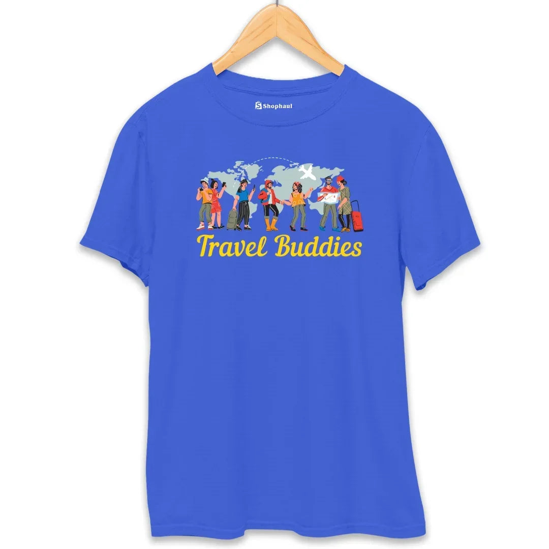Travel Buddies T-Shirt - Black / S group tshirt design for friends,group tshirt for vacation,travel,travel tshirt for family,travel tshirt for friends,travel tshirts for group