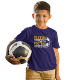 Kids Stressed Blessed Football T-Shirt