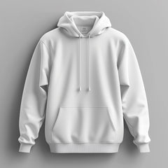 Unisex Plain Hoodie- White