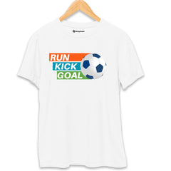 Run Kick Goal Football T-Shirt