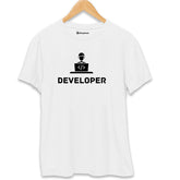 Developer Coding T-Shirt White-XXL