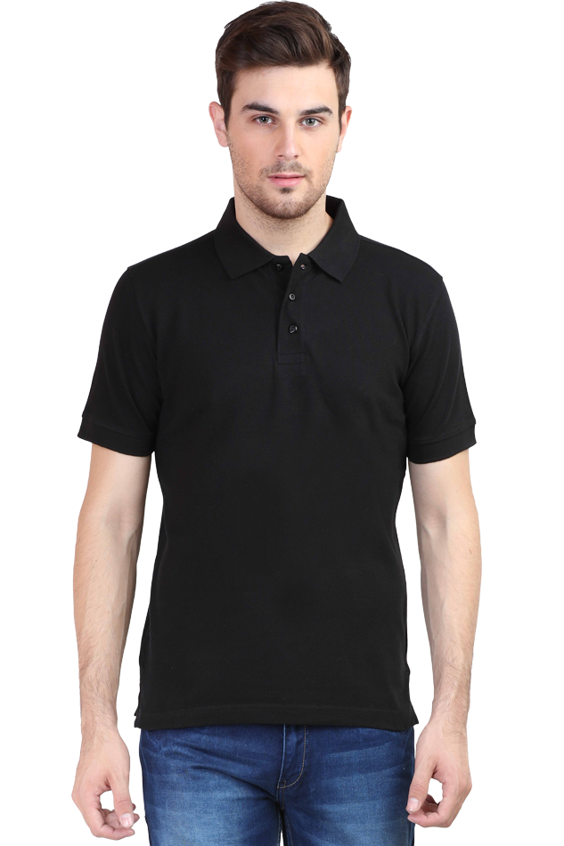 Polo T-Shirt Half Sleeve - Black