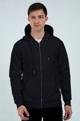 HeavyWeight Zip Hooded Sweatshirt - Black